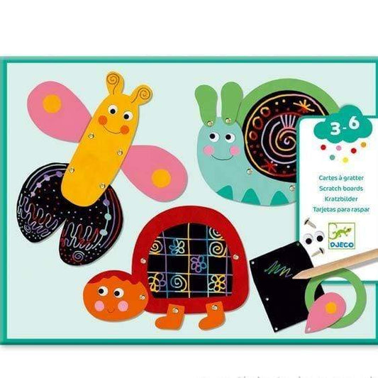 Design By Djeco Arte y Manualidades Tarjetas para Raspar Animales Divertidos DJ09094