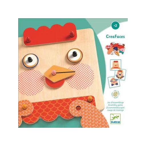 DJECO Destreza y Habilidades Juego de Madera Educativo Crear Caras - Djeco DJ01676