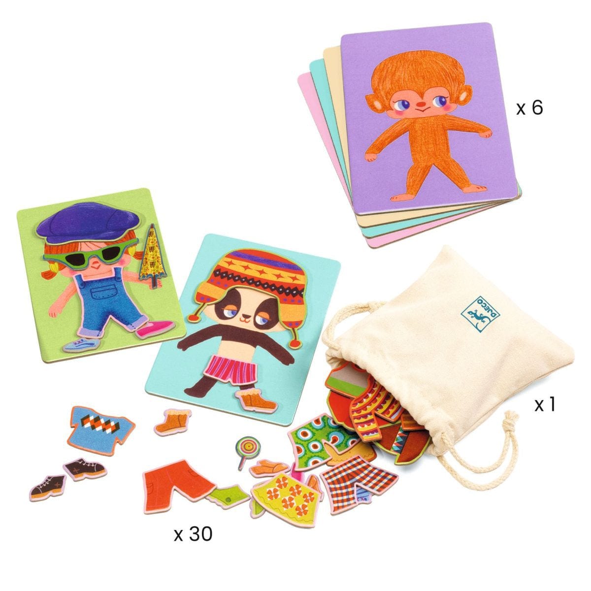 DJECO Juegos de memoria y lógica Bingo dress Up DJ08190