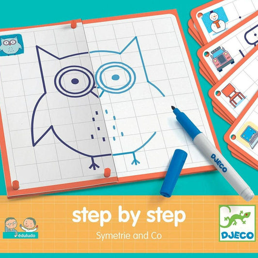 DJECO Juegos de memoria y lógica Juego De Mesa Eduludo Paso A Paso simetría y Co DJ08325
