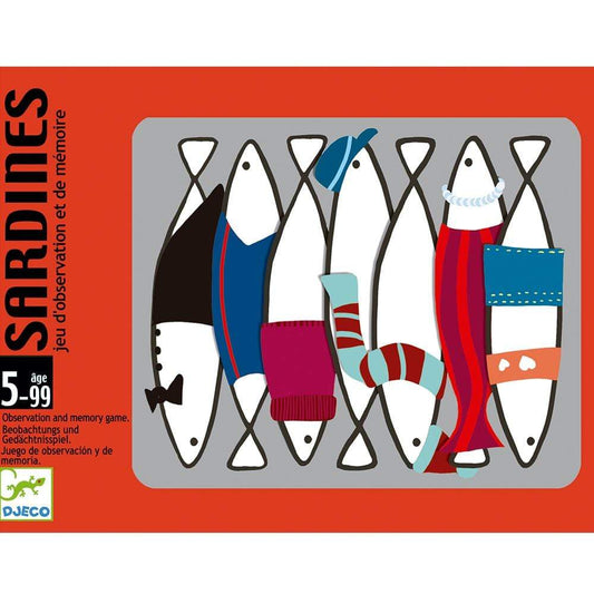 DJECO Juegos de mesa +5 Juego de Cartas Sardines DJ05161