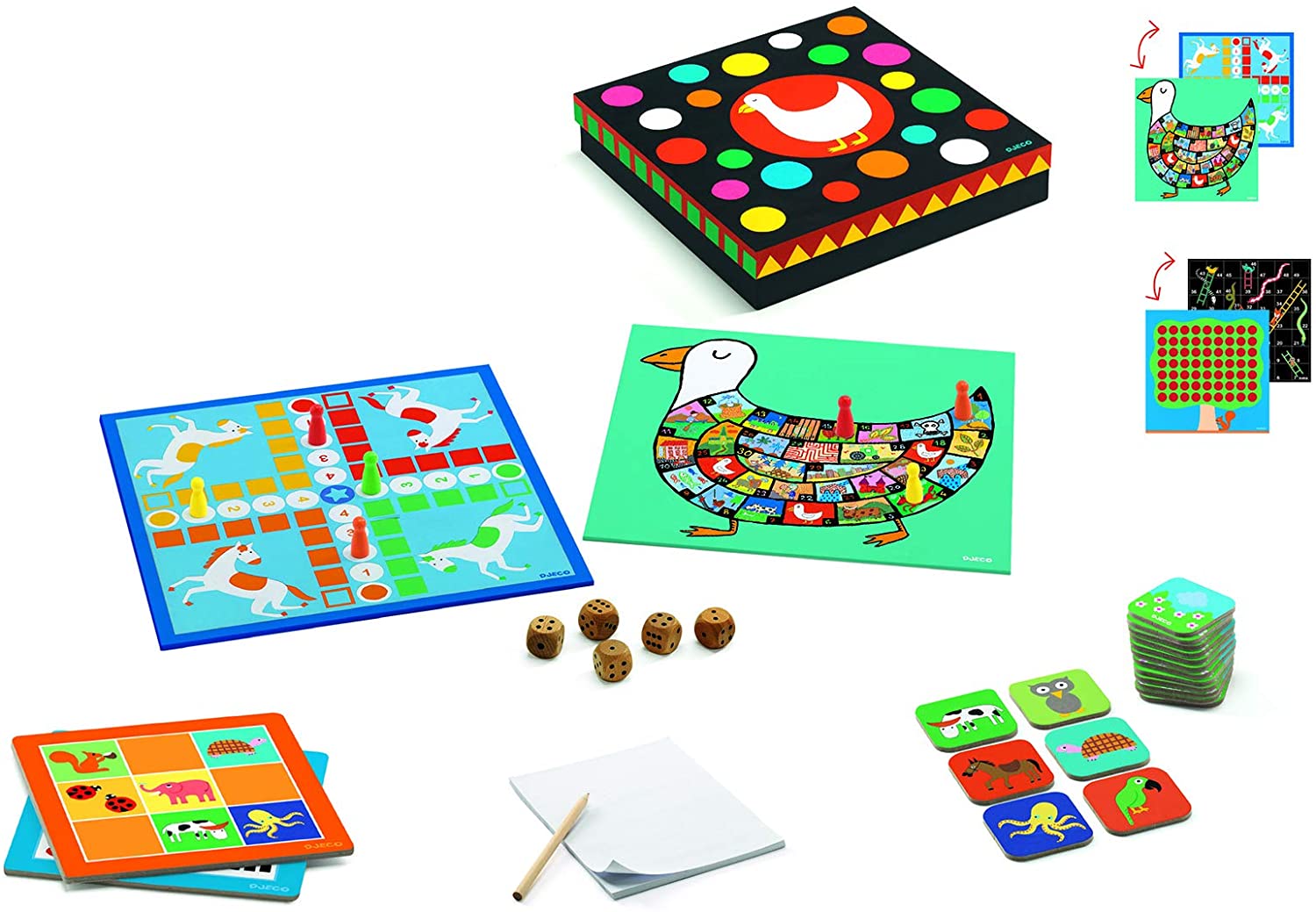 DJECO Juegos de mesa +5 Juegos de Mesa Classic Box 4+ DJ05218