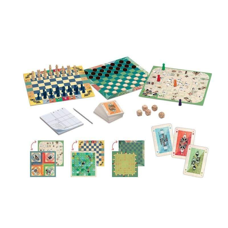 DJECO Juegos de mesa +5 Juegos de Mesa Classic Box Grande 20 juegos- Djeco DJ05219