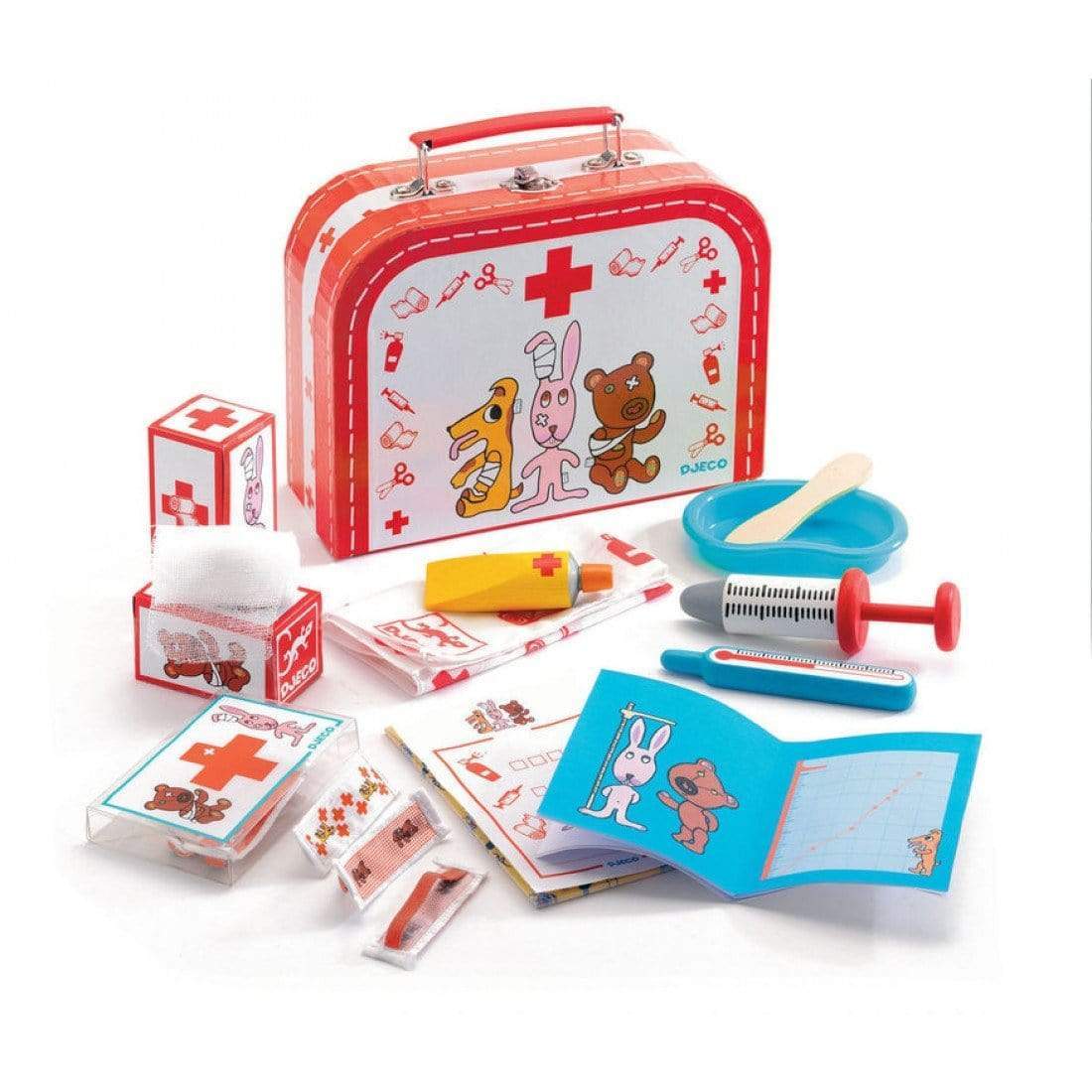 DJECO Juegos de roles +3 Maletin con kit de médico DJ06555