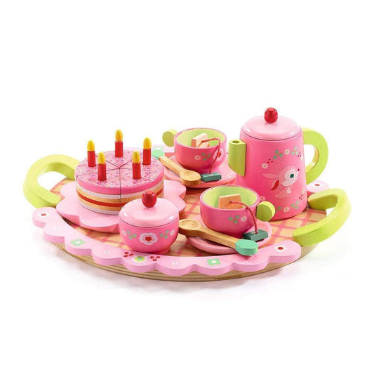 DJECO Juegos de roles +3 Set de Té y Pastel Lili Rose DJ06639