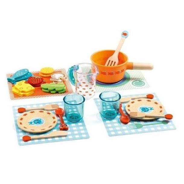 DJECO Juegos de roles Set para cenar DJ06547
