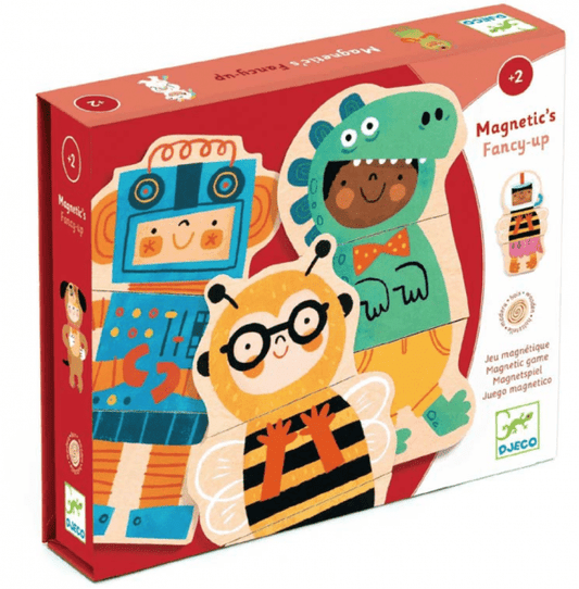 DJECO Juegos Magnéticos Puzzle Madera Magnético Fancyup DJ03128