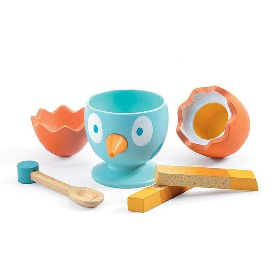 DJECO Juguetes de madera Juego de roles- Coco egg DJ06542