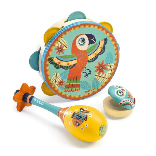 DJECO Música y teatro Set 3 Instrumentos Animambo DJ06016