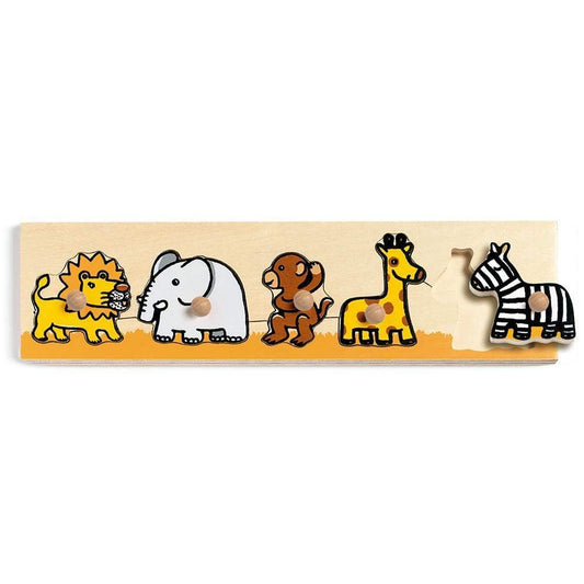 DJECO Puzzles y encajes +1 Puzzle Madera Botones Sava'n'Co DJ01111