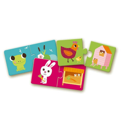 DJECO Puzzles y encajes +2 Puzzle Educativo Hábitat DJ08164