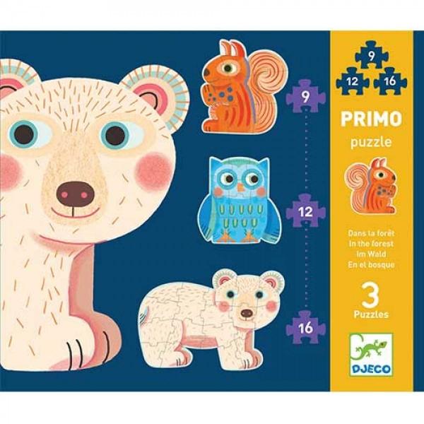 DJECO Puzzles y encajes +2 Puzzles Progresivos en el Bosque DJ07143