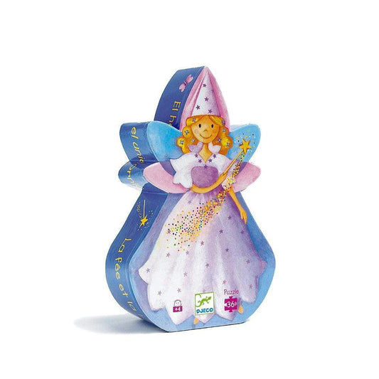 DJECO Puzzles y encajes +3 Puzzle Hada y el Unicornio 36 piezas DJ07225