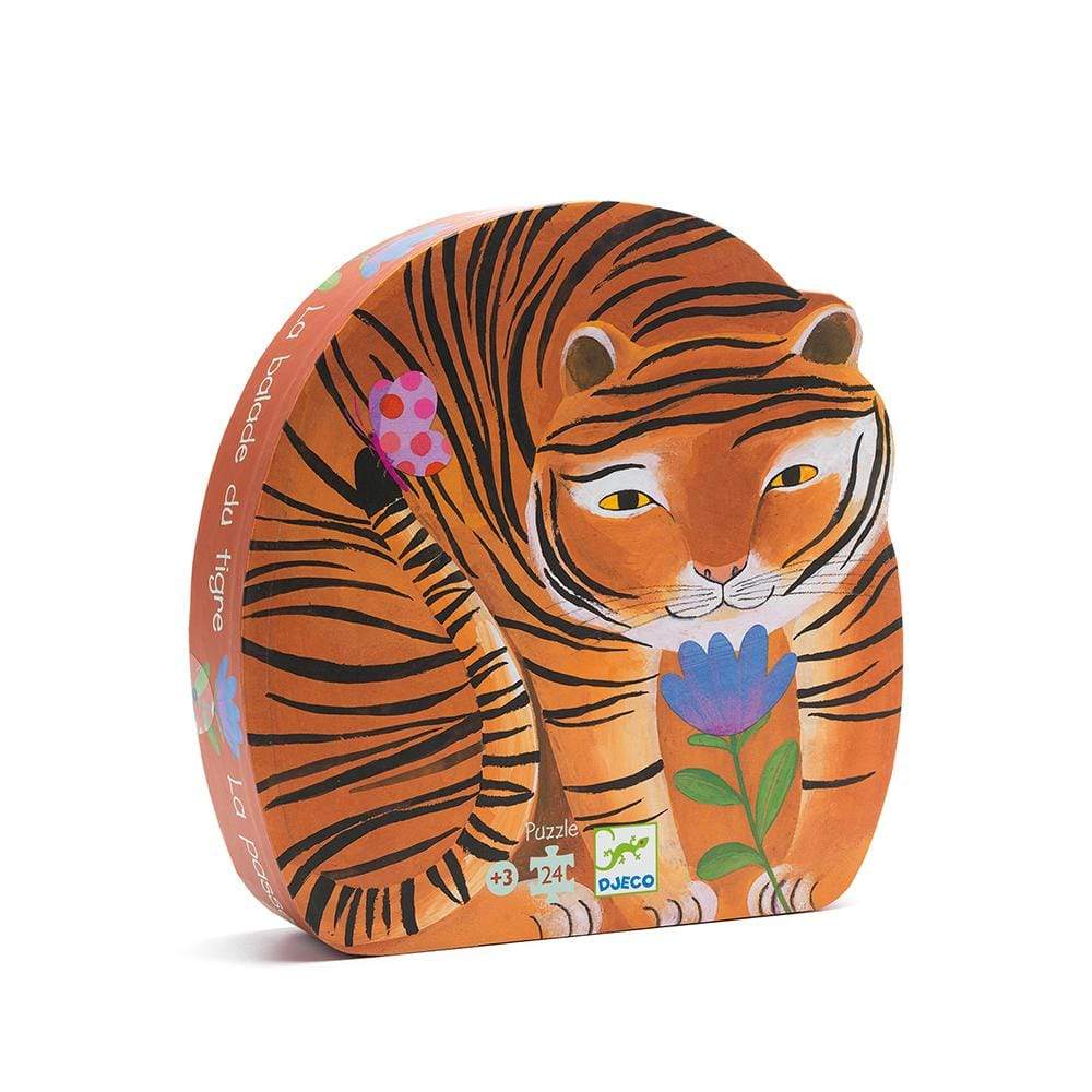 DJECO Puzzles y encajes +3 Puzzle Tigre 24 piezas DJ07201