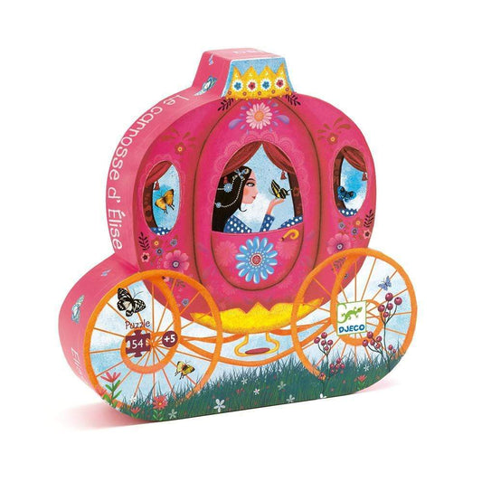 DJECO Puzzles y encajes +5 Puzzle Carruaje Elise 54 piezas DJ07254