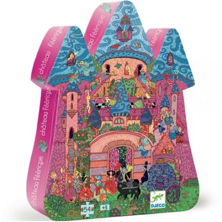 DJECO Puzzles y encajes +5 Puzzle Castillo de Hadas 54 piezas DJ07246
