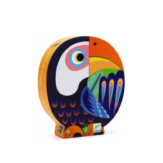 DJECO Puzzles y encajes Puzzle Coco el Tucán 24 Piezas DJ07283