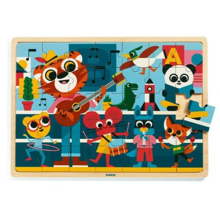 DJECO Puzzles y encajes Puzzle de 35 piezas - Puzzlo Music DJ01817