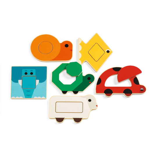 DJECO Puzzles y encajes Puzzle Duo Basic DJ06216