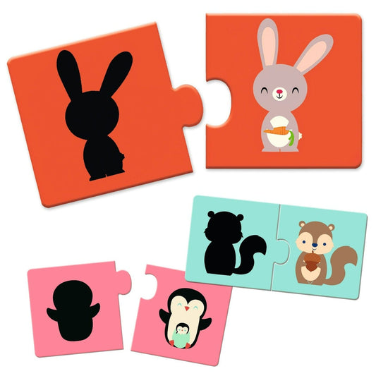 DJECO Puzzles y encajes Puzzle Duo-Trio de Sombras - Djeco DJ08187