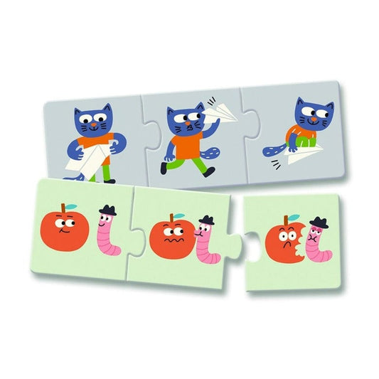 DJECO Puzzles y encajes Puzzle Duo-trio Stories DJ08117