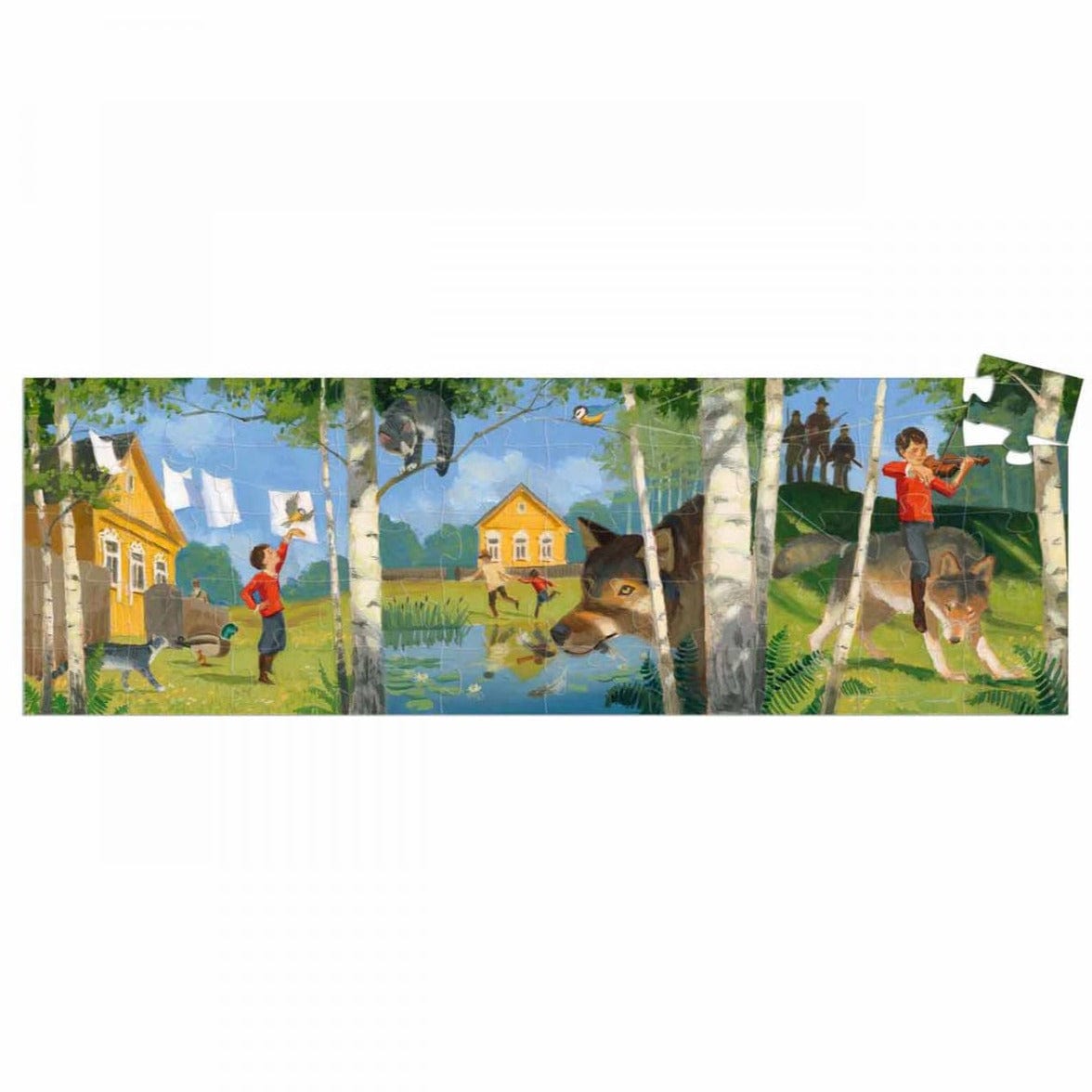 DJECO Puzzles y encajes Puzzle Pedrito y el lobo 50 piezas DJ07309