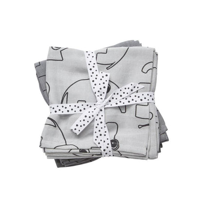 DONE BY DEER Accesorios bebé Pack 2 muselinas Contour gris 30695