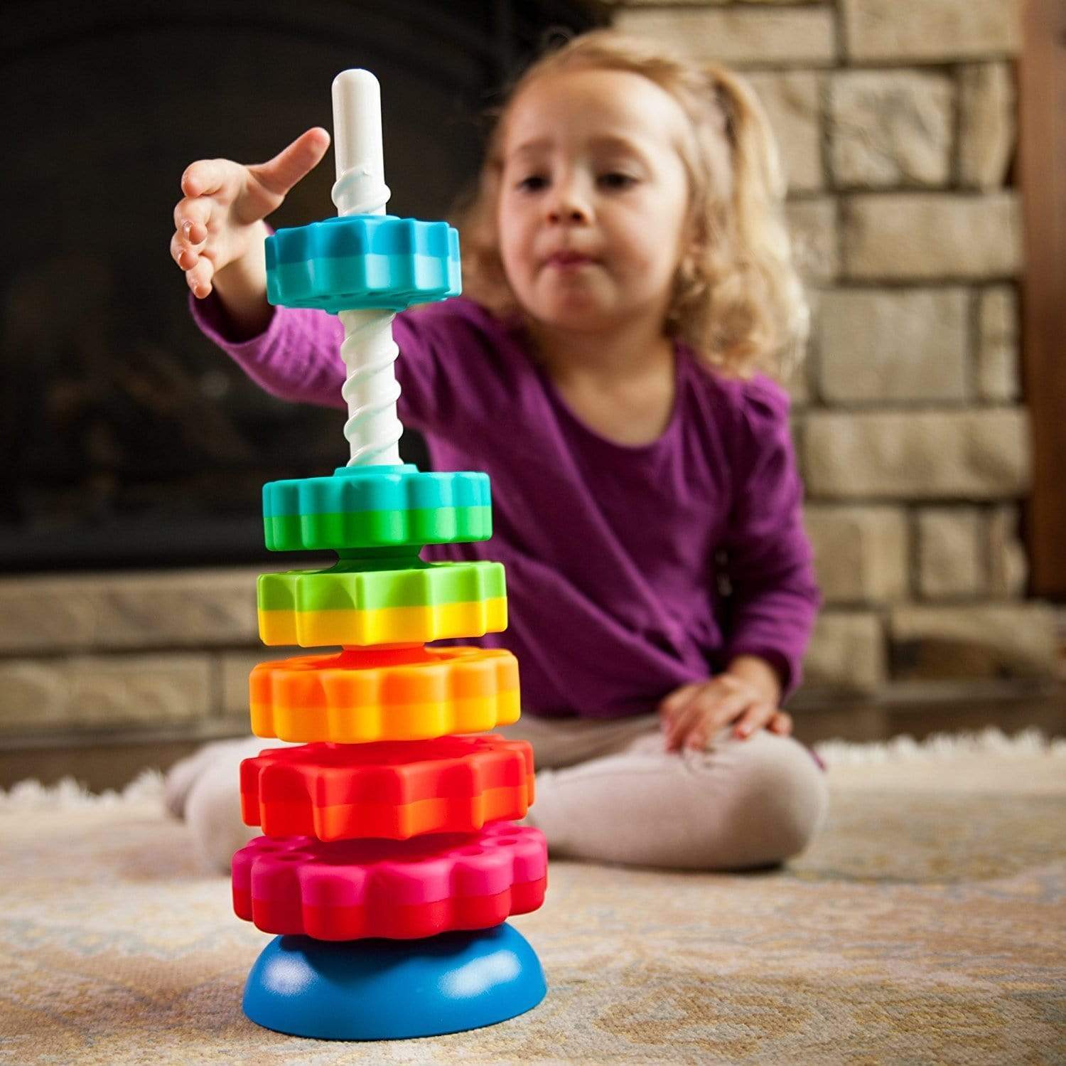 Fat brain toys Puzzles y encajes +1 Juego de encaje giratorio SpinAgain FA110-1