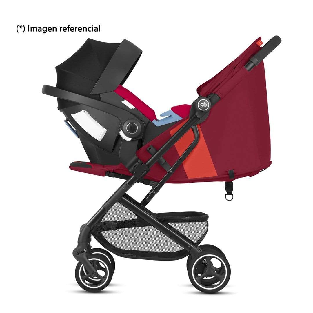 GB Coche Travel System Coche de Paseo compacto Qbit Plus All City Velvet Black + Aton 5 + Base GB1567200171598