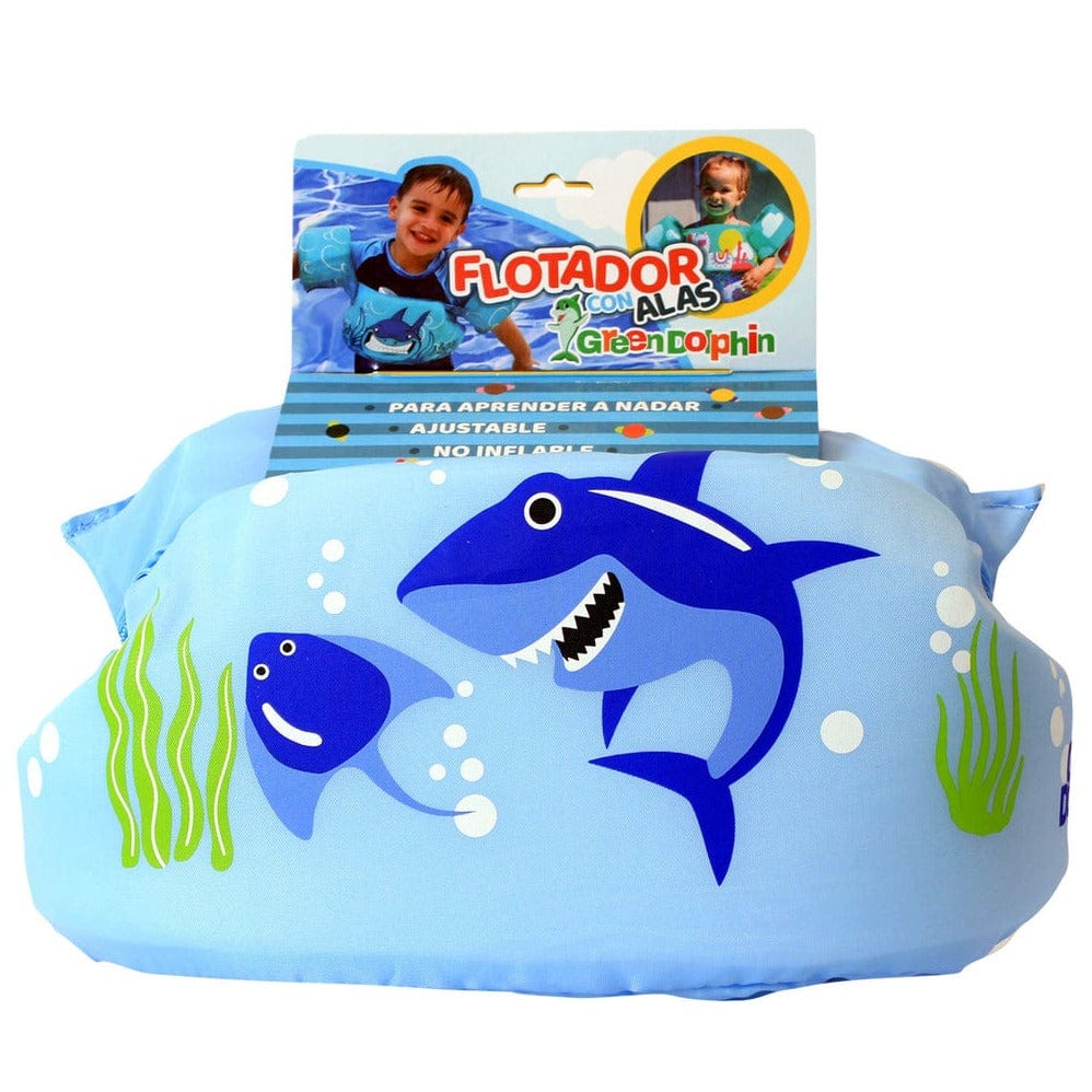 Green dolphin Flotadores Flotador con Alitas Tiburón Celeste G136