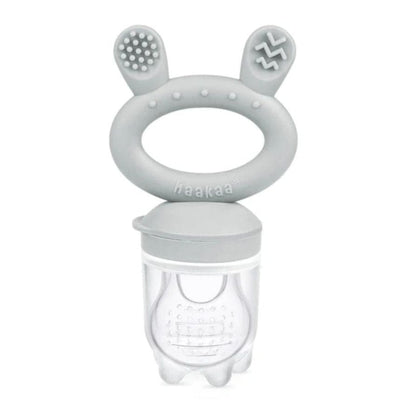 HAAKAA Alimentación Mordedor De Silicona Con Bolsa Gris bhk129-sg