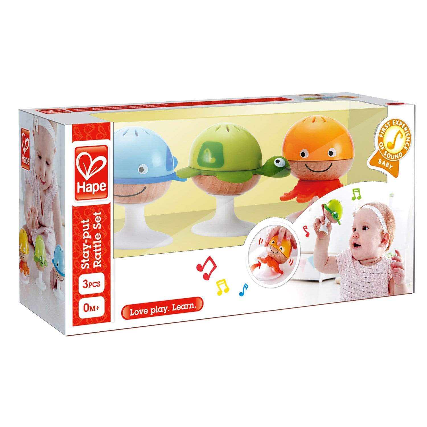 HAPE Destreza y Habilidades +0 Juego de sonajeros adhesivos Hape E0330