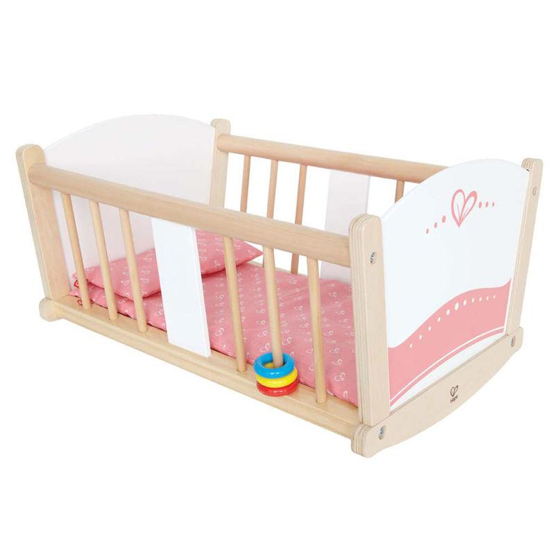 HAPE Juegos de roles +3 Cuna de Madera Rosada E3601