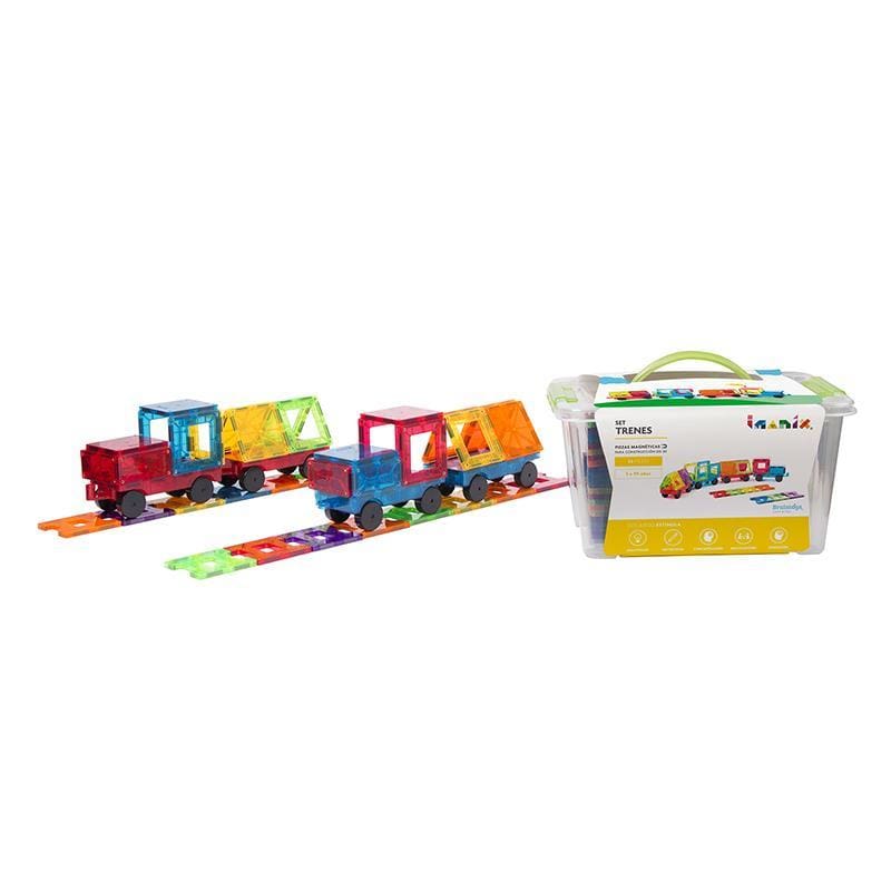 Imanix Juegos Magnéticos Set Imanix Trenes 50 piezas IMA-050