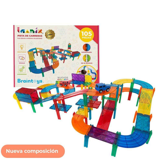 Imanix Juegos Magnéticos Set Pista de Carreras 105 piezas IMA-PISTA