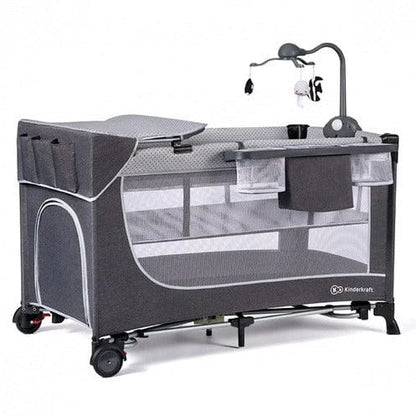 KINDERKRAFT cunas Cuna de Viaje LEODY Gris KCLEOD00GRY00AC