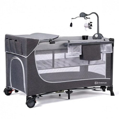 KINDERKRAFT cunas Cuna de Viaje LEODY Gris KCLEOD00GRY00AC