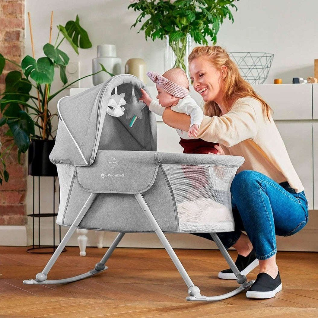 KINDERKRAFT cunas Cuna Moises 3 en 1 Loveli Gris KKLLOVIGR