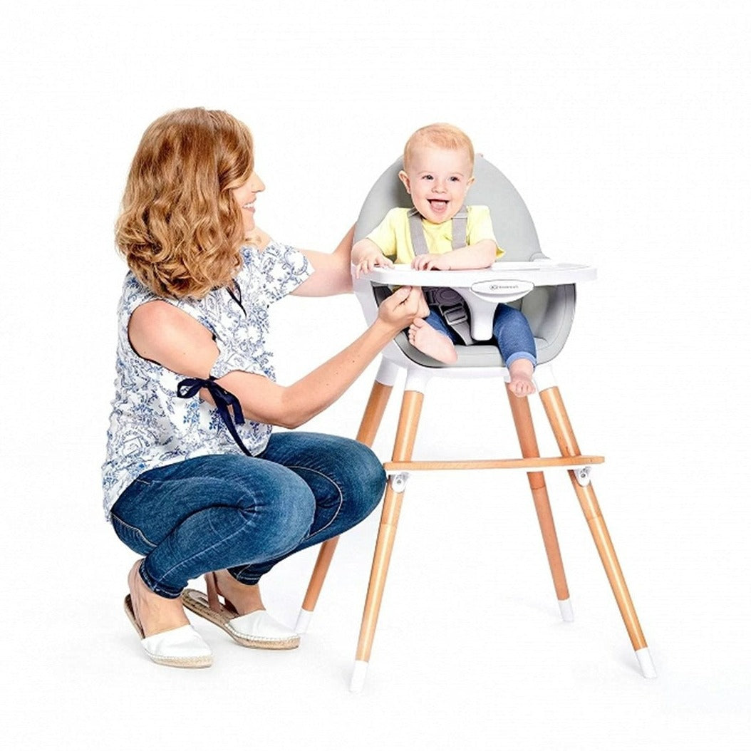 KINDERKRAFT Sillas de comer Silla De Comer Fini 2 en 1 Gris KKKFINIGR