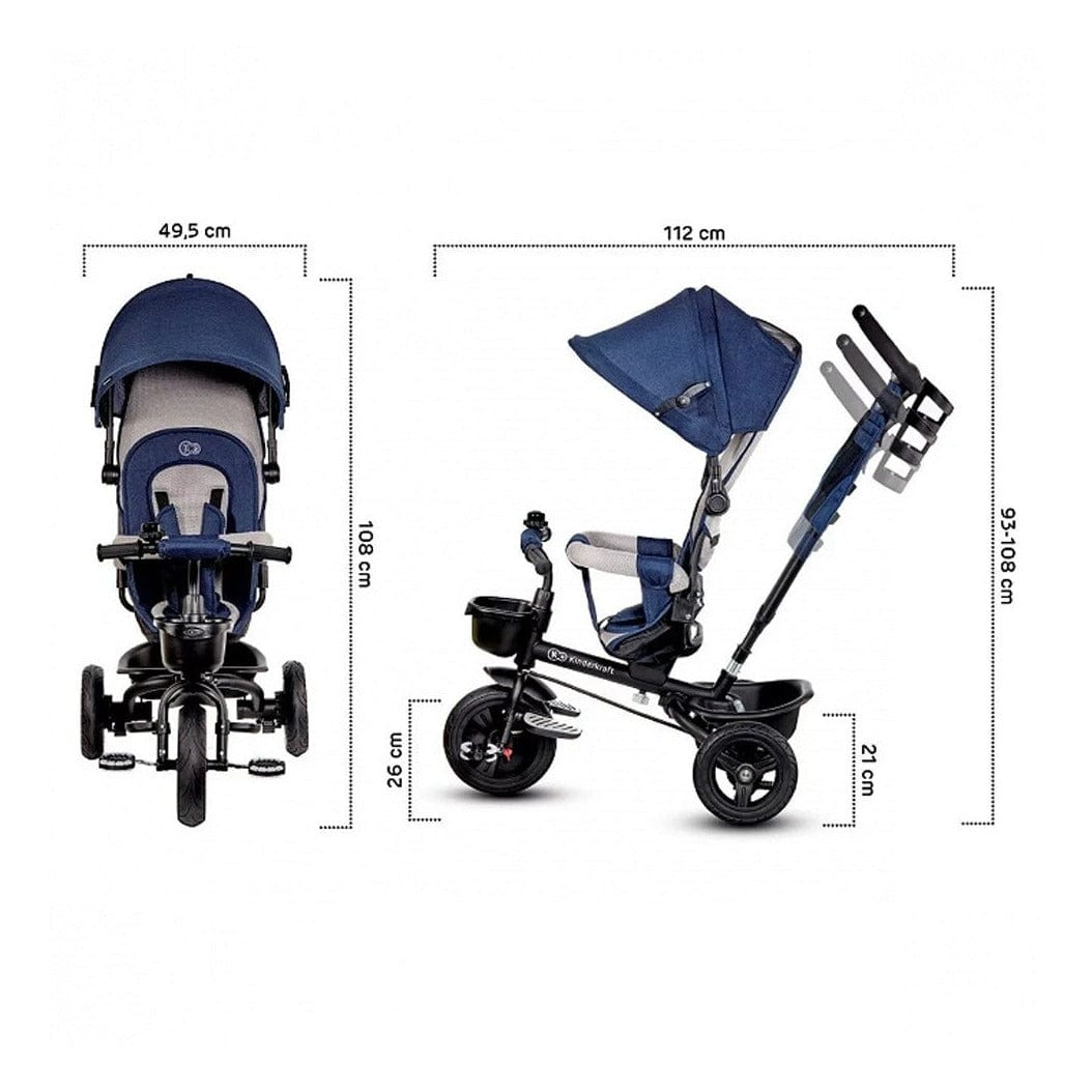 KINDERKRAFT Triciclos Triciclo AVEO Blue - Kinderkraft KKRAVEOBLU