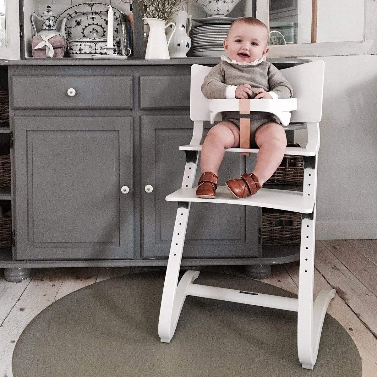 LEANDER Sillas de comer Barra de Seguridad para Silla de Comer Blanca - Leander