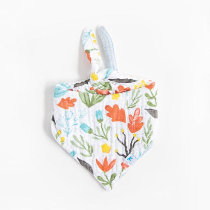 LITTLE UNICORN Accesorios bebé Babero reversible Bandana Muselina - Meadow