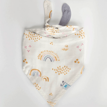 LITTLE UNICORN Accesorios bebé Babero reversible Bandana Muselina - Rainbow & Raindrops