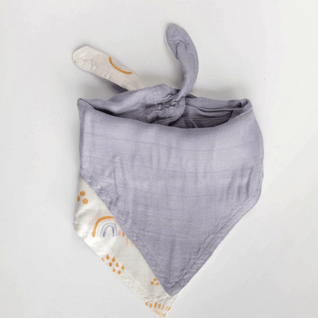 LITTLE UNICORN Accesorios bebé Babero reversible Bandana Muselina - Rainbow & Raindrops UF0605