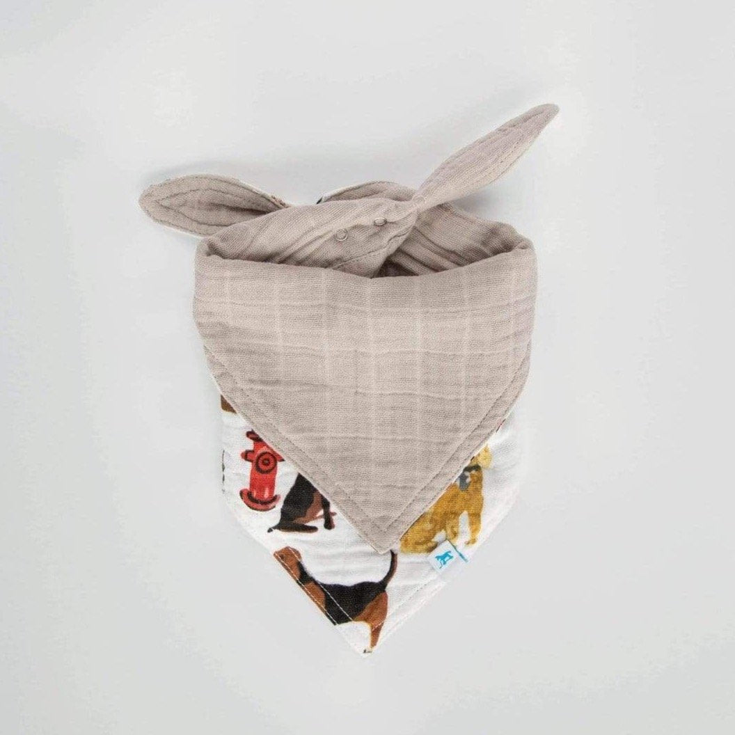 LITTLE UNICORN Accesorios bebé Babero reversible Bandana Muselina - Woof 2 UF0511