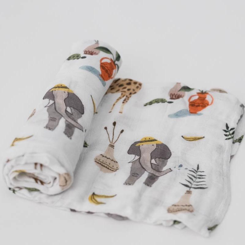 LITTLE UNICORN Accesorios bebé Manta Deluxe Swaddle Muselina - Insectos