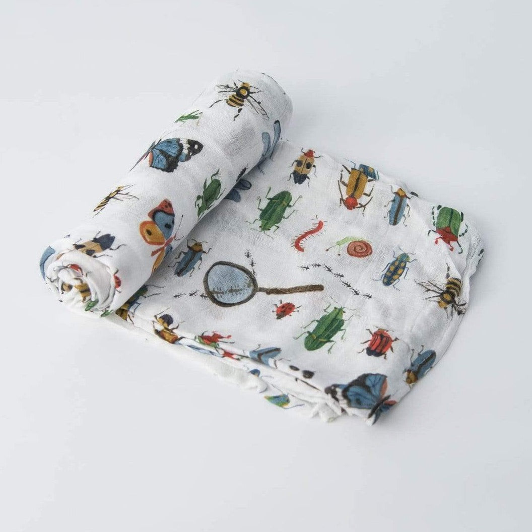 LITTLE UNICORN Accesorios bebé Manta Deluxe Swaddle Muselina - Insectos UB0526