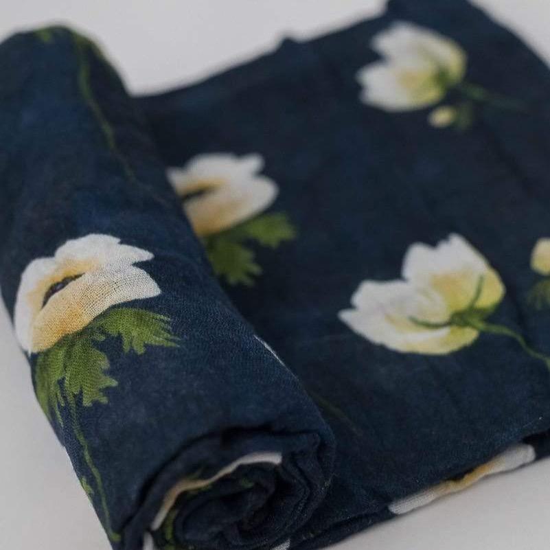 LITTLE UNICORN Accesorios bebé Manta Deluxe Swaddle Muselina - White Anemone UB0534