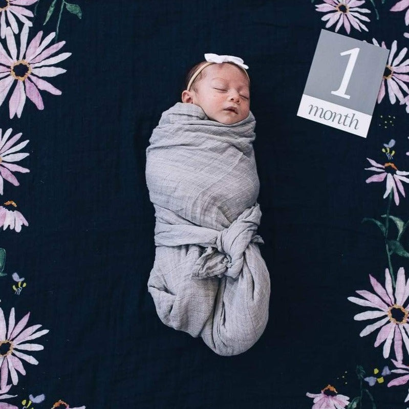 LITTLE UNICORN Accesorios bebé Manta fotográfica - Dark Coneflower UB2003