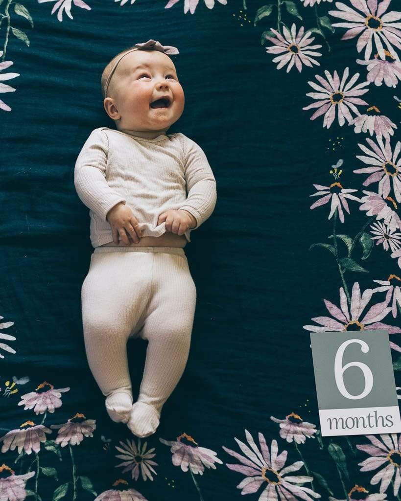 LITTLE UNICORN Accesorios bebé Manta fotográfica - Dark Coneflower UB2003